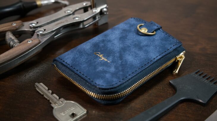 キーケースができるまで／レザークラフト／ASMR風／作業動画