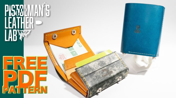 【FREE Pattern】コンパクト ウォレット“Bud”／Compact Wallet “Bud”【Leather Craft Tutorial】使う人次第で性能が変わる革新的ミニウォレット