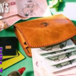 【FREE Pattern】蛇腹式名刺入れをウォレットにする／Accordion style Card Case(now a Wallet)【後編】【Leather Craft Tutorial】