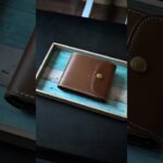 三つ折りハーフウォレット作ってみた #leathercraft #レザークラフト