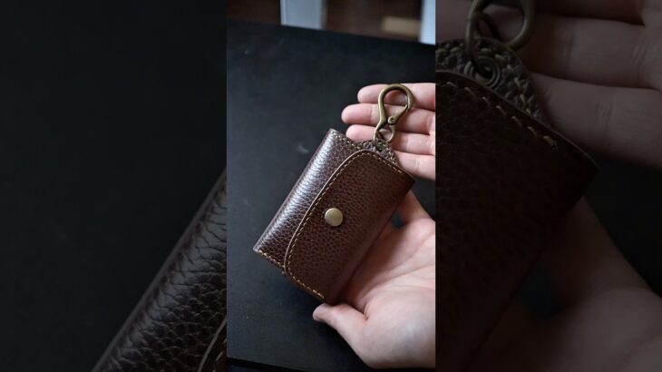 カードが入るキーケース作ってみた #leathercraft #レザークラフト